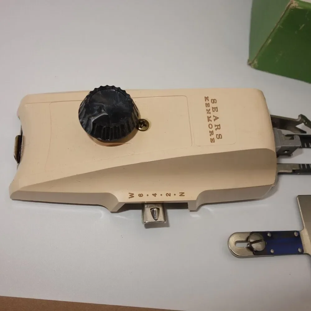 Vintage Antique Sears Automatic Buttonhole Attachment in Box for Sewing Machine